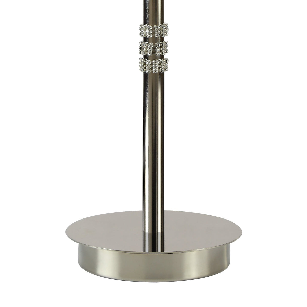 Polished Nickel Dual-Light Table Lamp with Crystal Accents