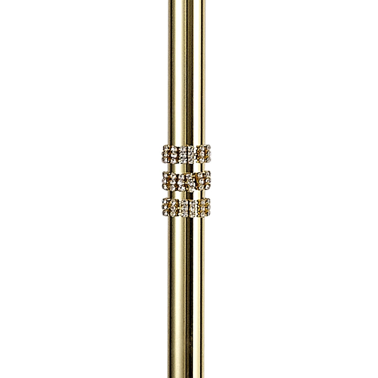 Elegant Polished Gold Floor Lamp with Crystal Accents