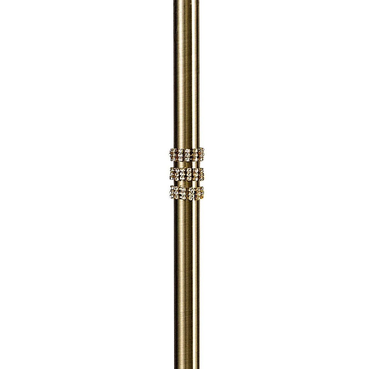 Antique Brass Floor Lamp with Clear Crystal Shades, 3 x E14 Sockets