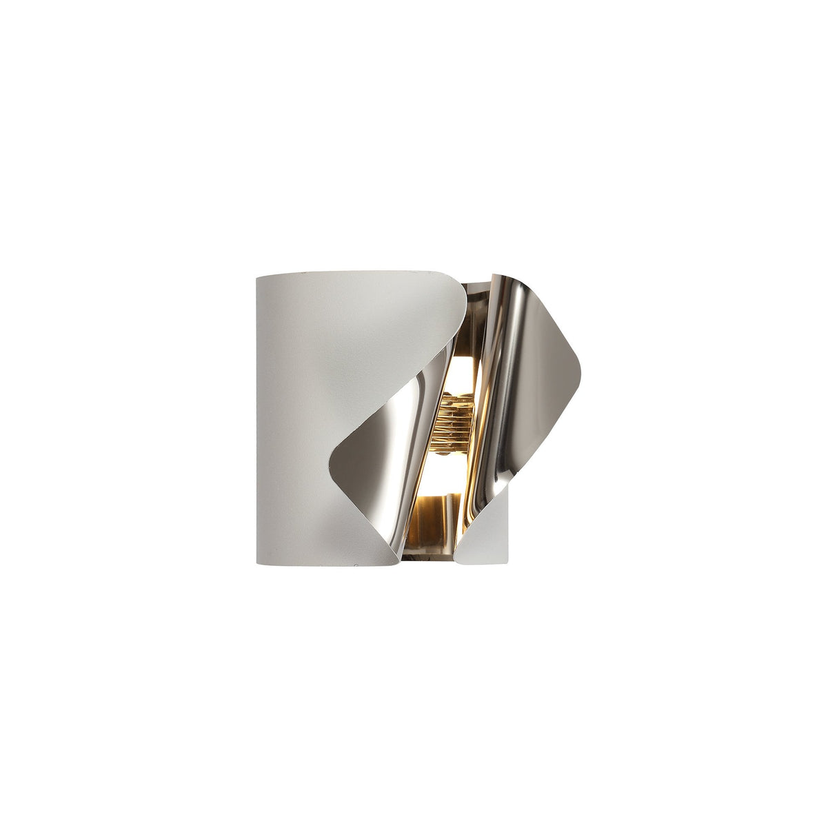 Contemporary Wall Lamp, LED 7W, Warm White 3000K, Sand White & Chrome Finish, 3-Year Warranty