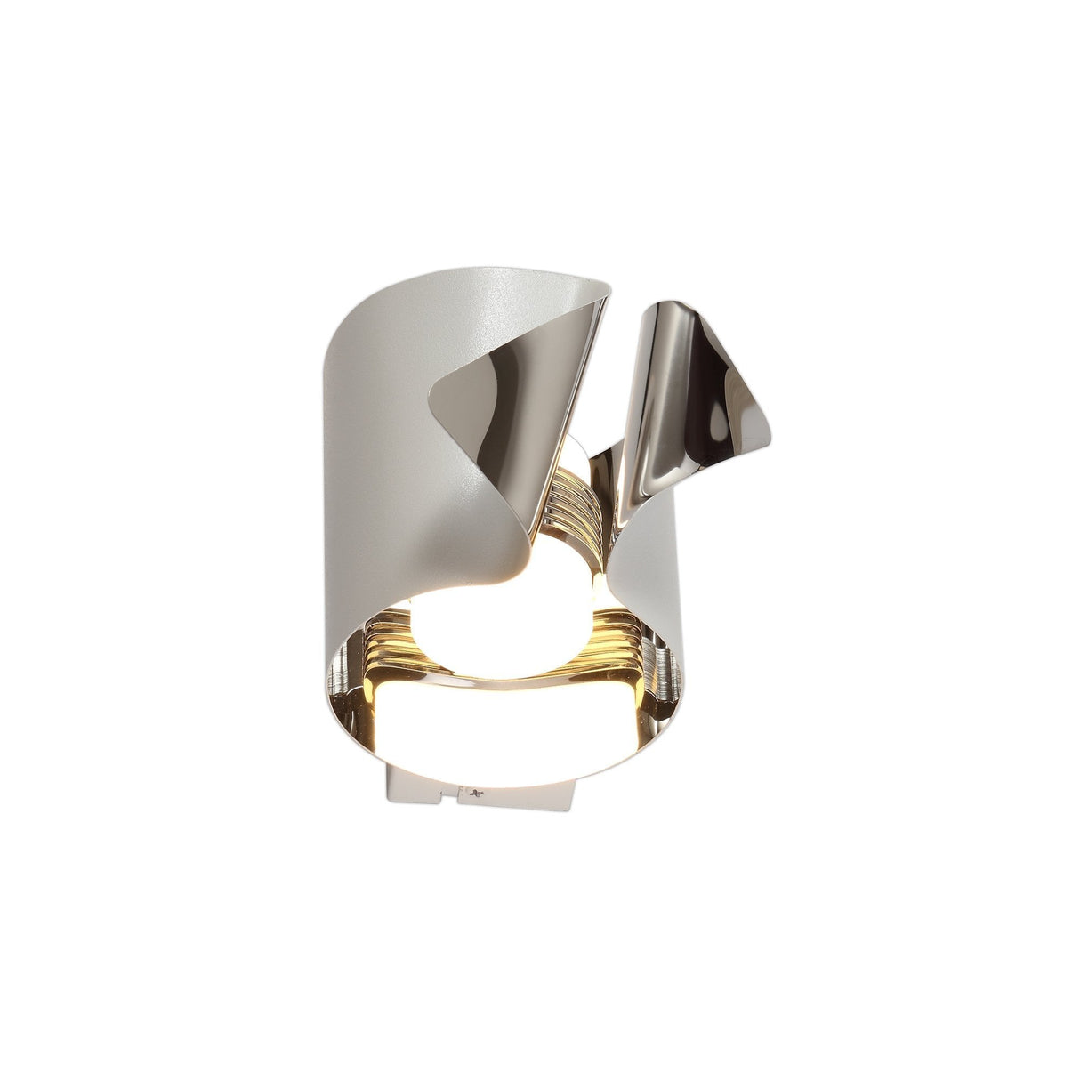 Contemporary Wall Lamp, LED 7W, Warm White 3000K, Sand White & Chrome Finish, 3-Year Warranty