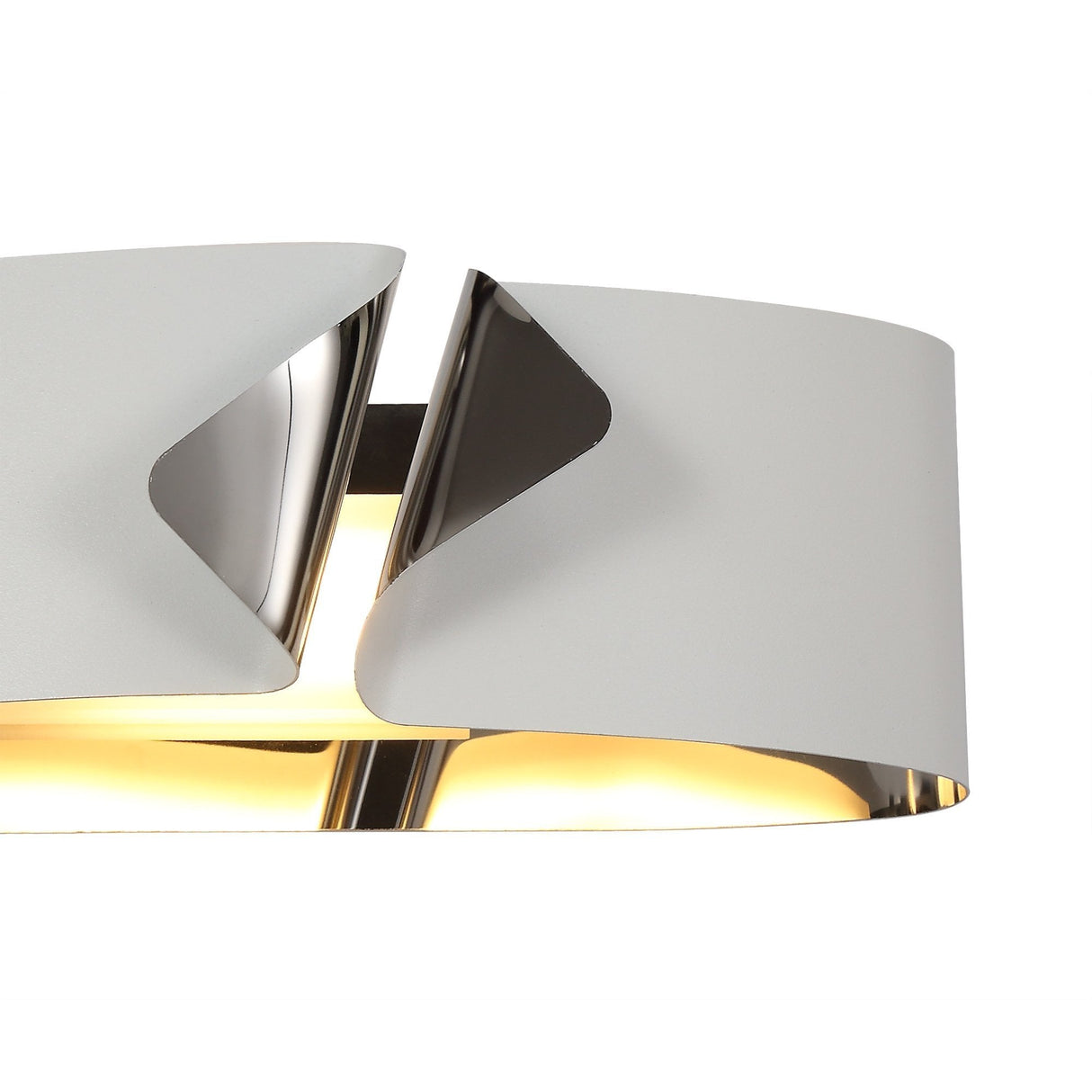 Elegant LED Wall Light - Sand White & Polished Chrome Finish, 3000K Warm White, 700lm, 3-Year Warranty