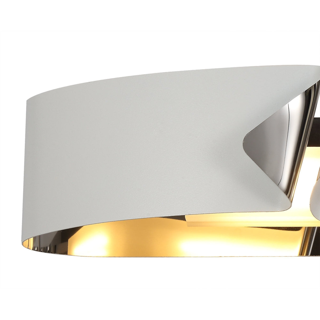 Elegant LED Wall Light - Sand White & Polished Chrome Finish, 3000K Warm White, 700lm, 3-Year Warranty