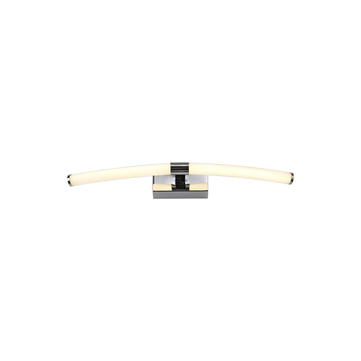Sleek Polished Chrome Wall Lamp with Integrated LEDs, 3000K Warm Light, IP44