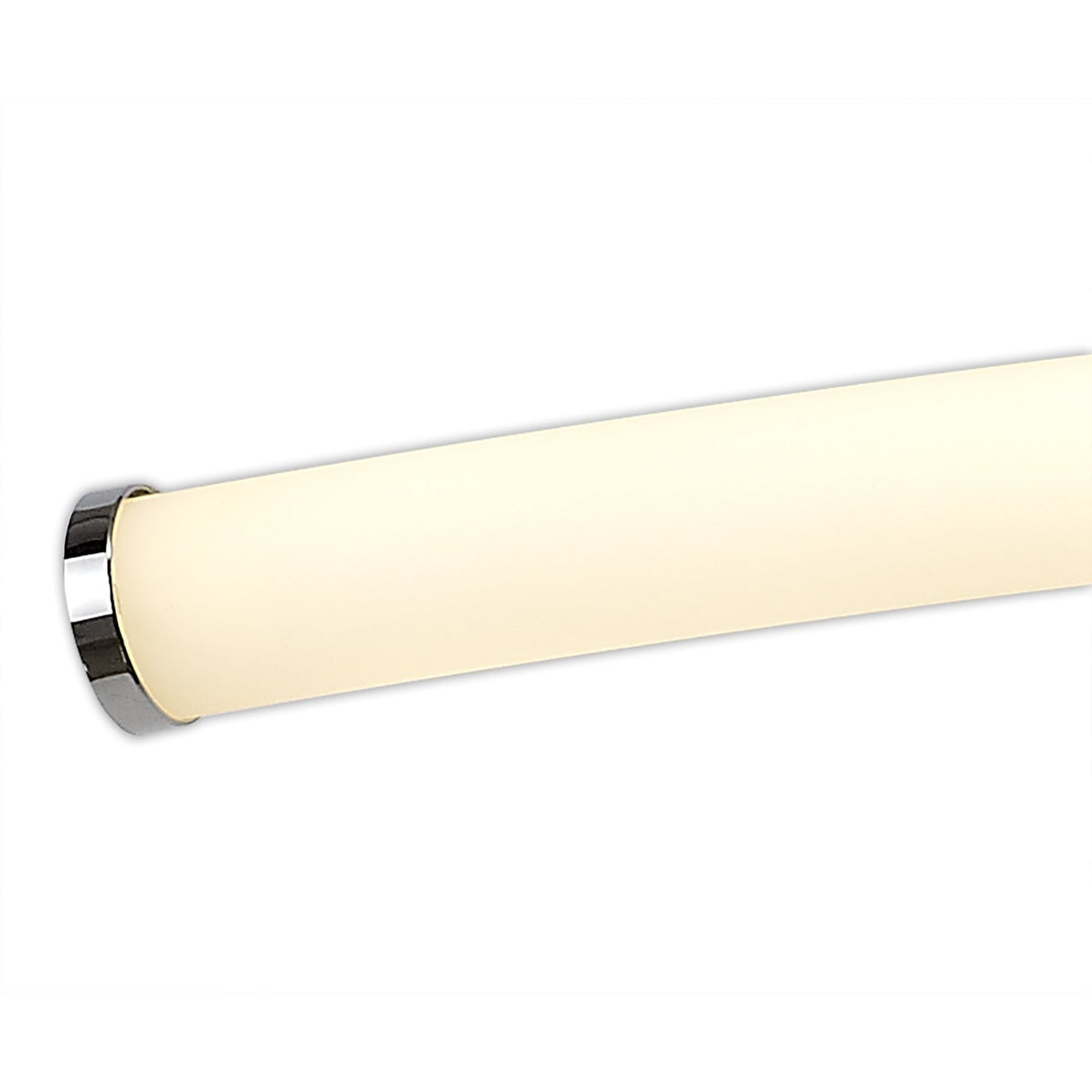 Sleek Polished Chrome Wall Lamp with Integrated LEDs, 3000K Warm Light, IP44