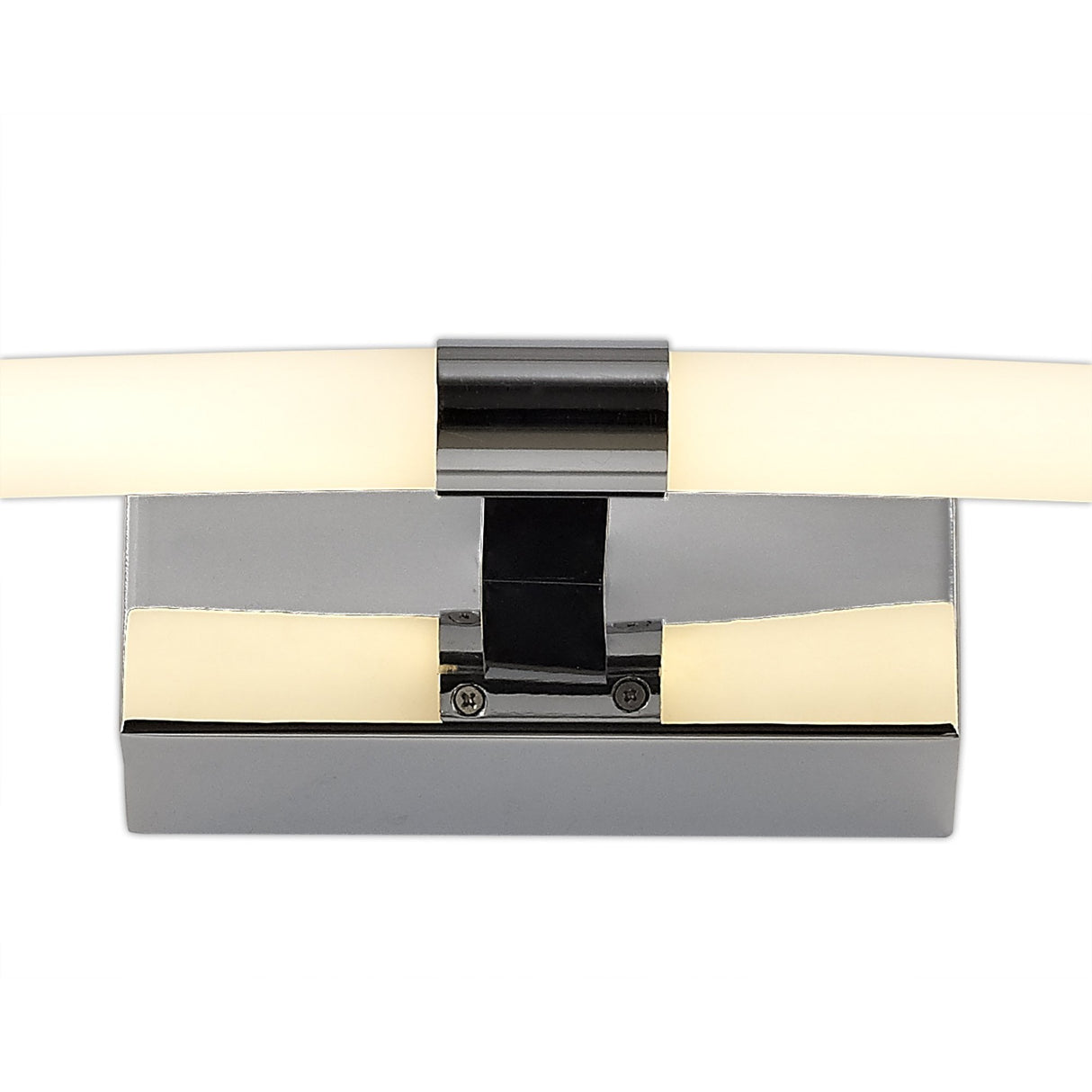 Modern Polished Chrome Wall Lamp with Opal Shade, 2x6W LED, 3000K, 840lm, IP44, 3-Year Warranty