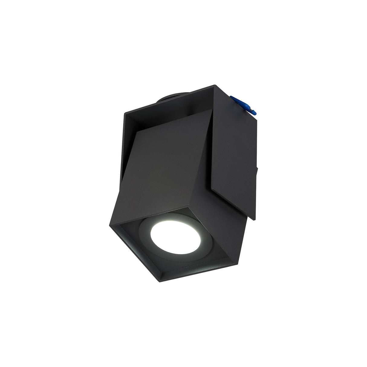 Modern Anthracite Adjustable Square Spotlight - GU10, 62mm Cut Out