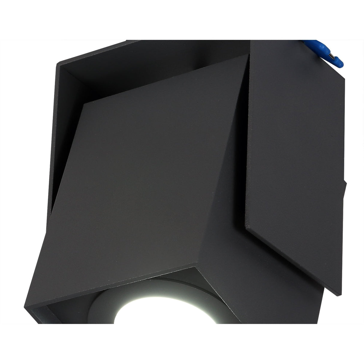 Modern Anthracite Adjustable Square Spotlight - GU10, 62mm Cut Out