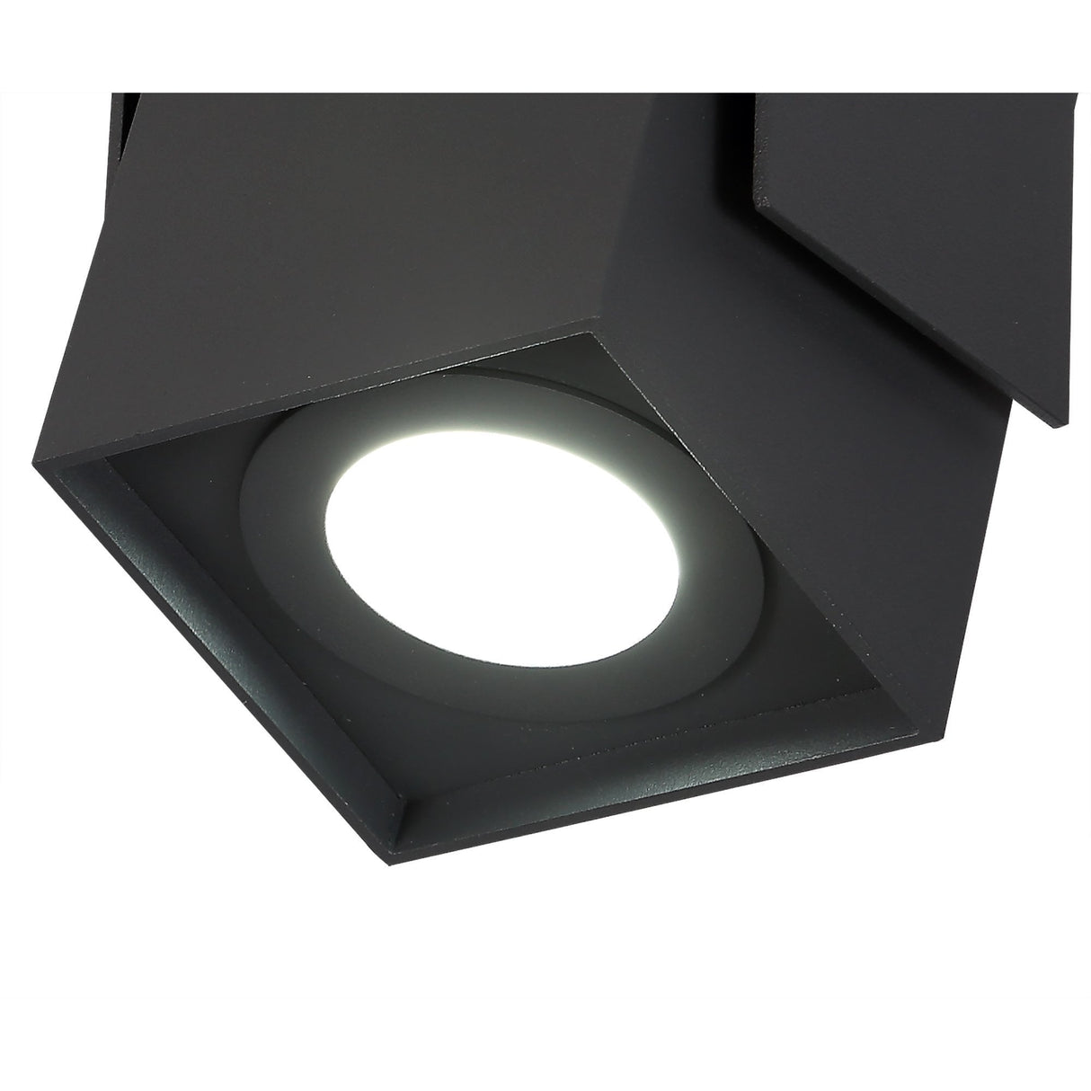 Modern Anthracite Adjustable Square Spotlight - GU10, 62mm Cut Out