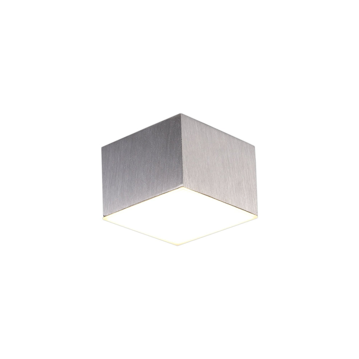 9cm Square LED Spotlight, 10W, Warm White 3000K, Satin Aluminium Finish, 3-Year Warranty