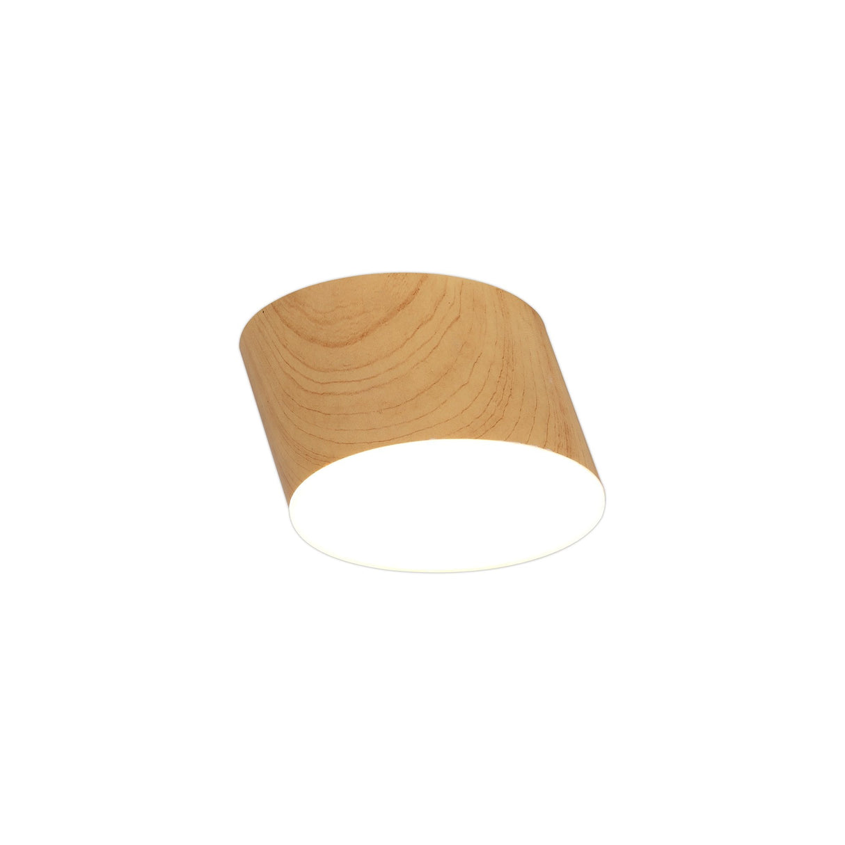 Contemporary Pine Wood LED Spotlight, 10W, 3000K, 700lm, Frosted White Shade, 3-Year Warranty