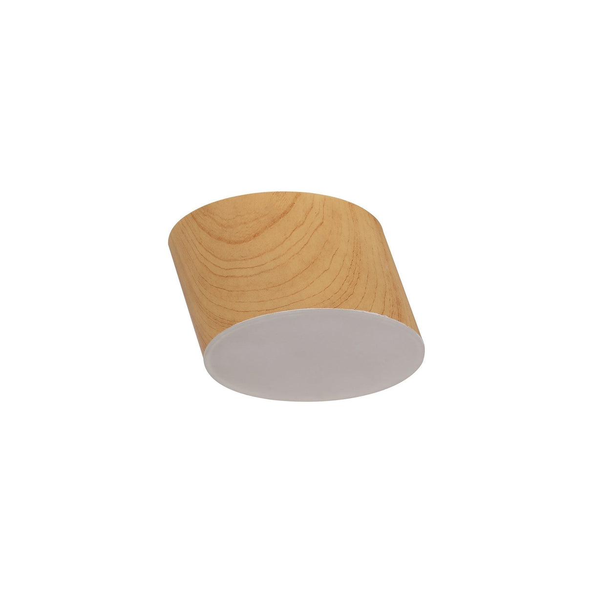 Contemporary Pine Wood LED Spotlight, 10W, 3000K, 700lm, Frosted White Shade, 3-Year Warranty