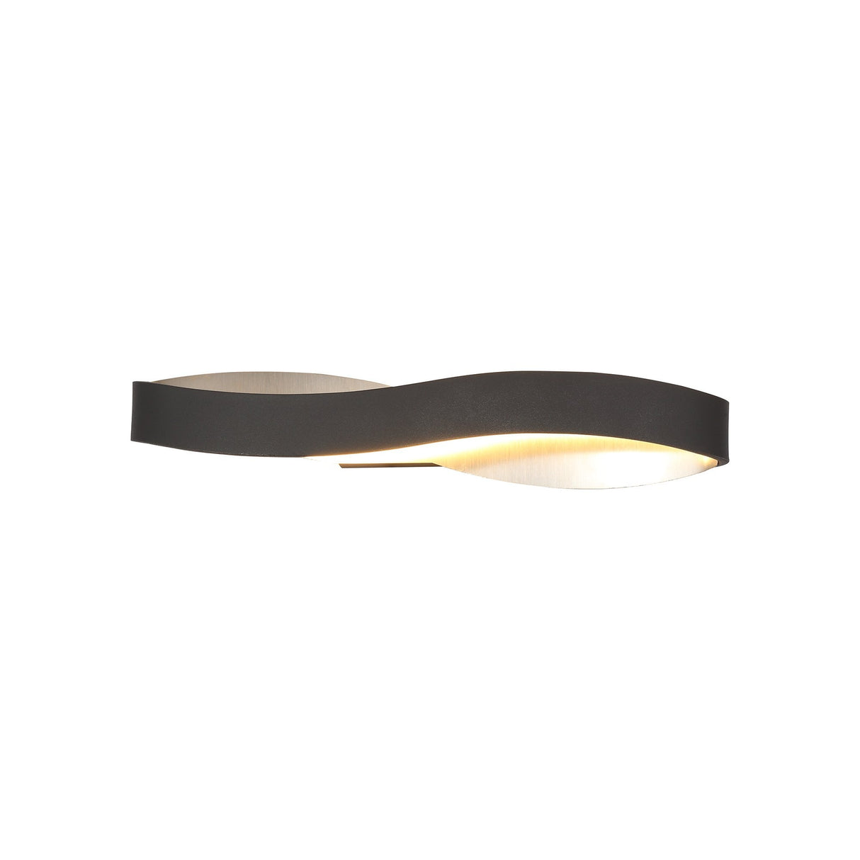 Modern Sand Anthracite and Satin Nickel Wall Lamp with Opal White Shade, 6W LED, 3000K, 420lm, 3-Year Warranty