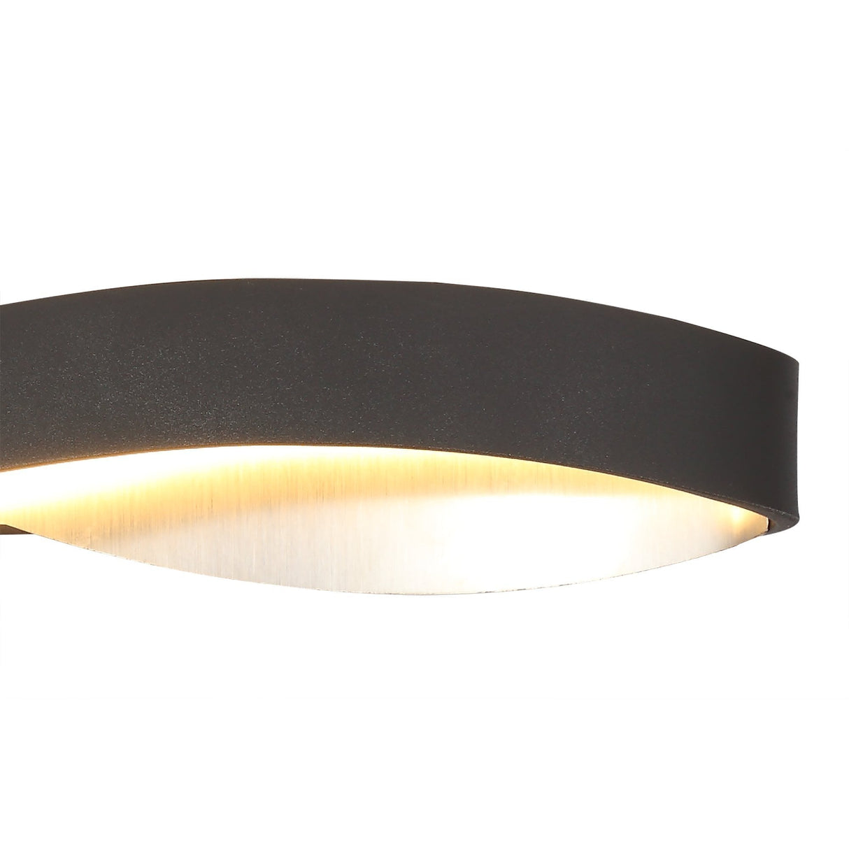 Modern Sand Anthracite and Satin Nickel Wall Lamp with Opal White Shade, 6W LED, 3000K, 420lm, 3-Year Warranty