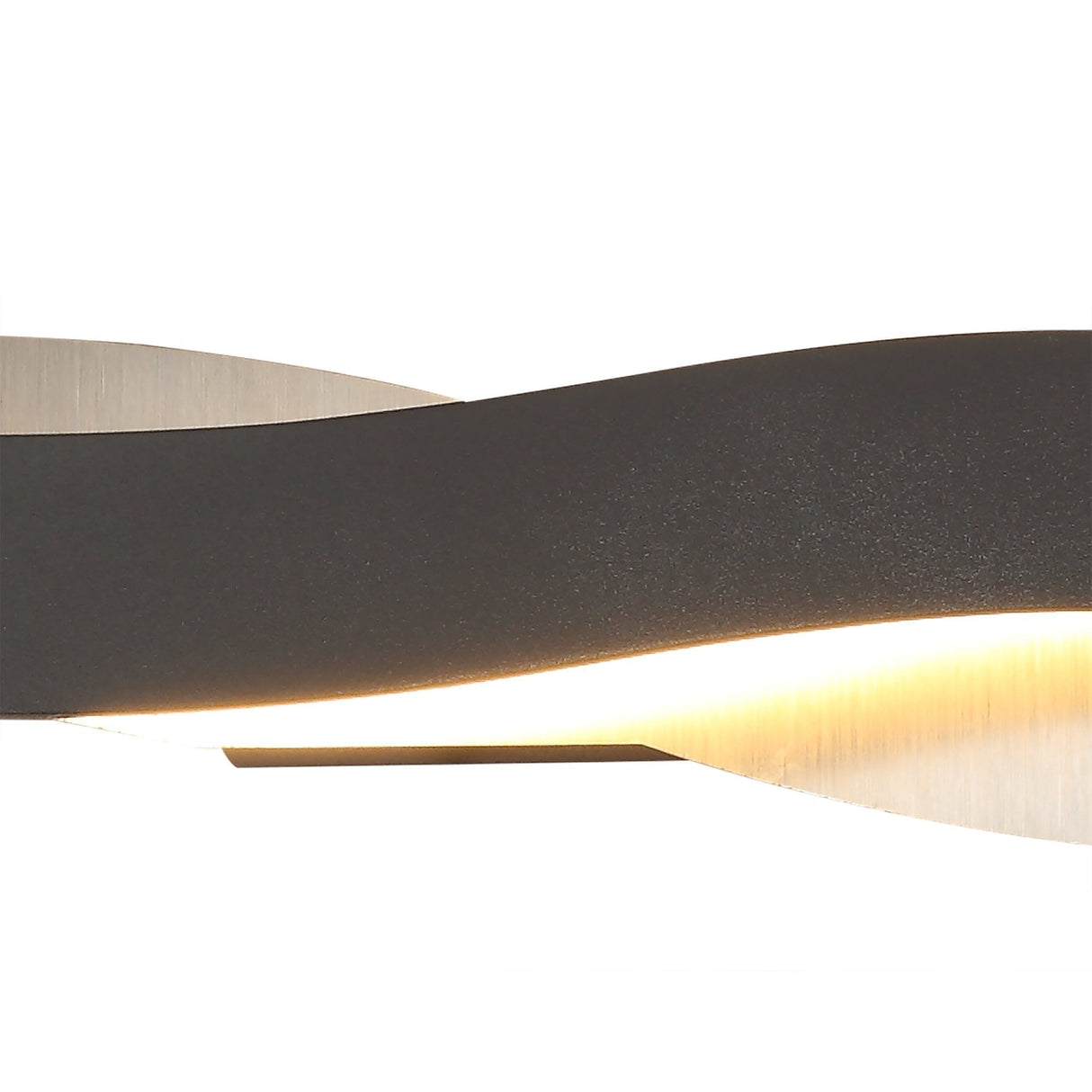 Modern Sand Anthracite and Satin Nickel Wall Lamp with Opal White Shade, 6W LED, 3000K, 420lm, 3-Year Warranty