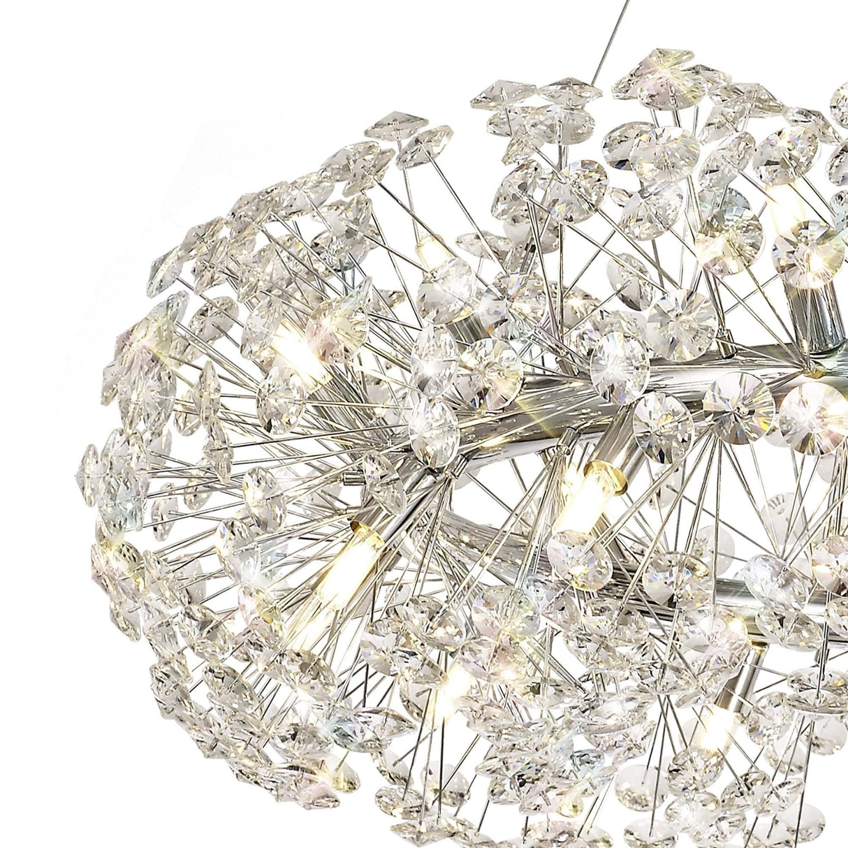 Radiant 26-Light Crystal Chandelier with Polished Chrome Finish