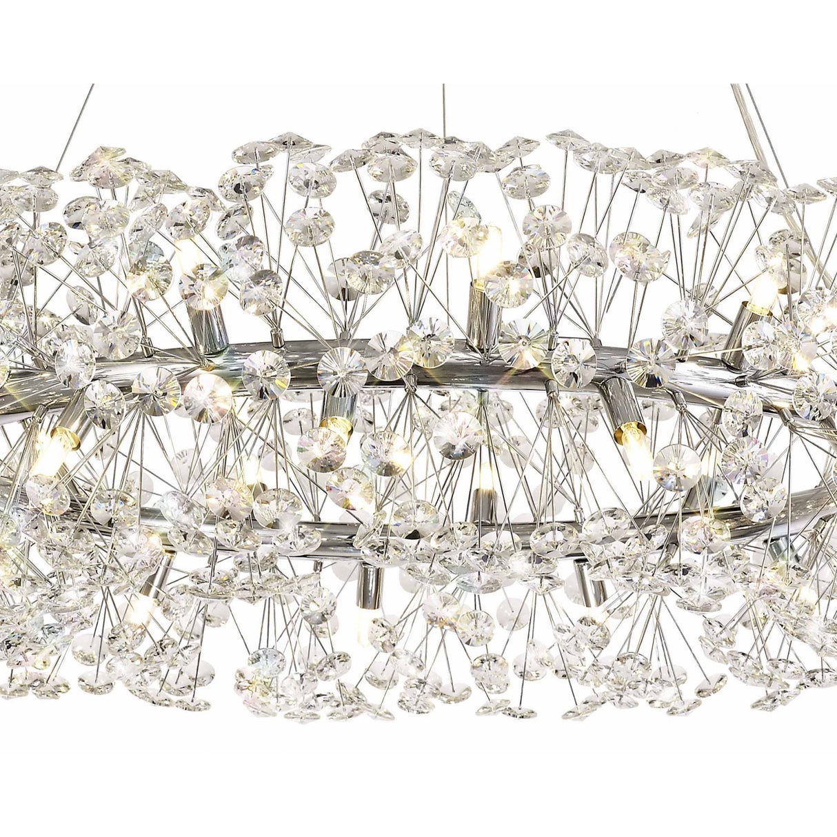 Radiant 26-Light Crystal Chandelier with Polished Chrome Finish