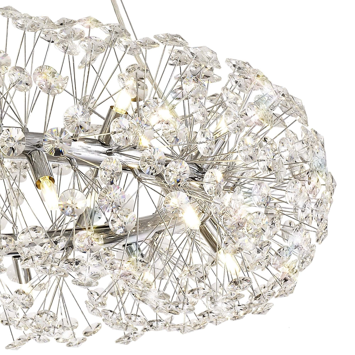 Radiant 26-Light Crystal Chandelier with Polished Chrome Finish