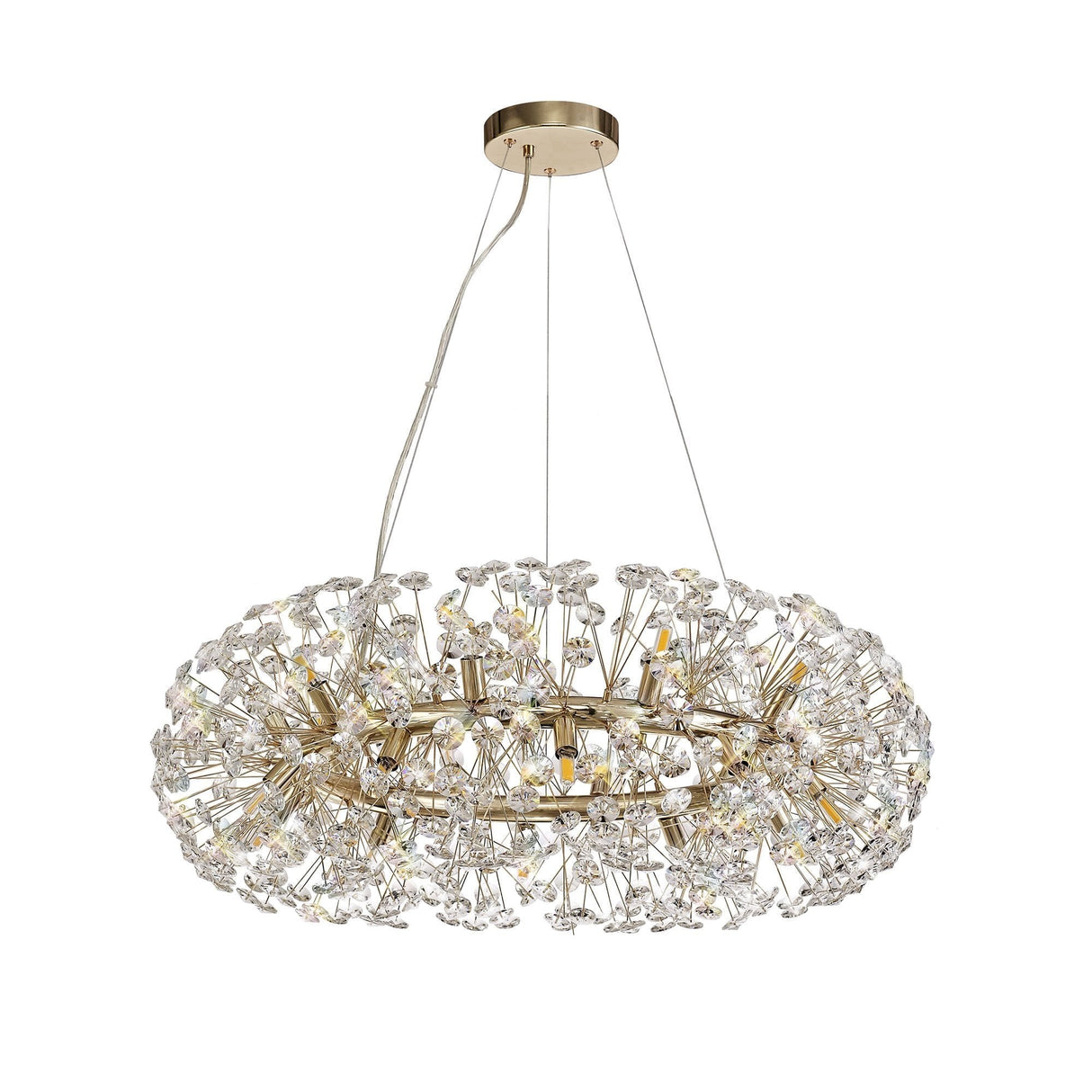 Elegant 20-Light Crystal Chandelier in French Gold Finish