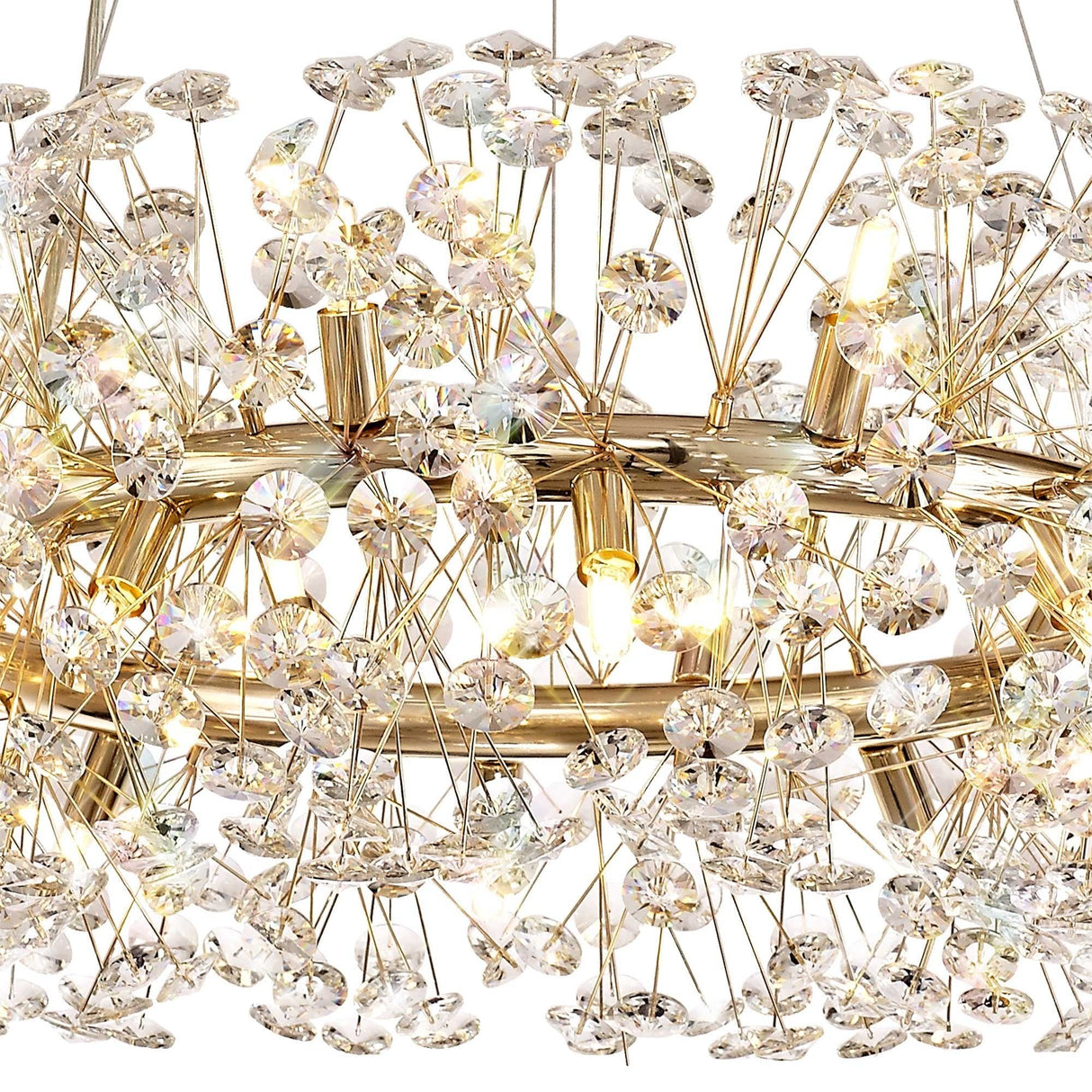 Elegant 20-Light Crystal Chandelier in French Gold Finish