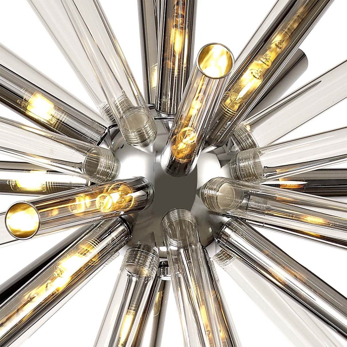 Chrome Elegance 16-Light Pendant with Clear Accents