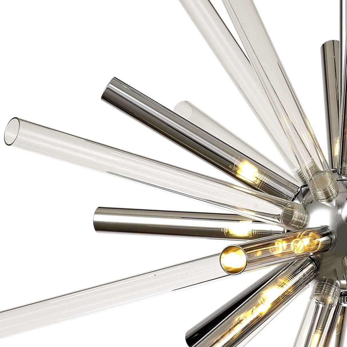 Chrome Elegance 16-Light Pendant with Clear Accents