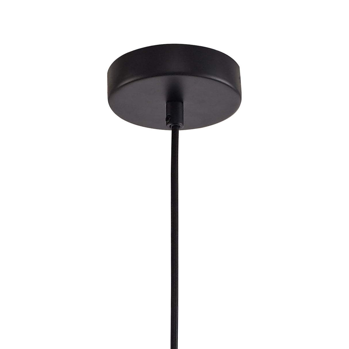 Sleek Black Pendant Light with Amber Glass Shade, E27 Socket