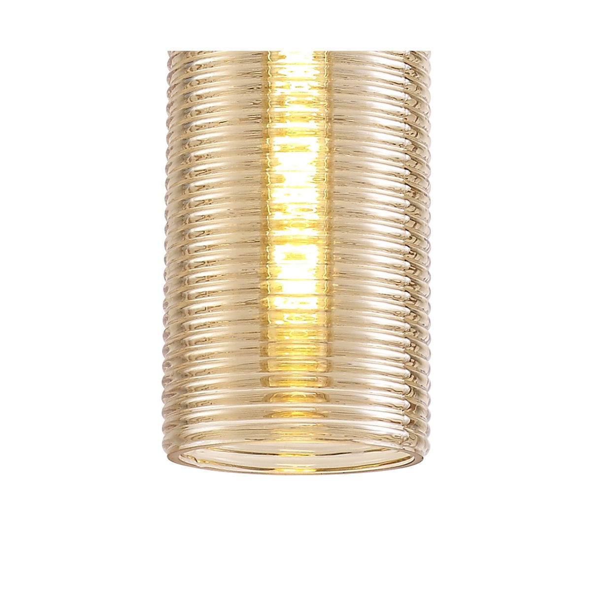 Sleek Black Pendant Light with Amber Glass Shade, E27 Socket