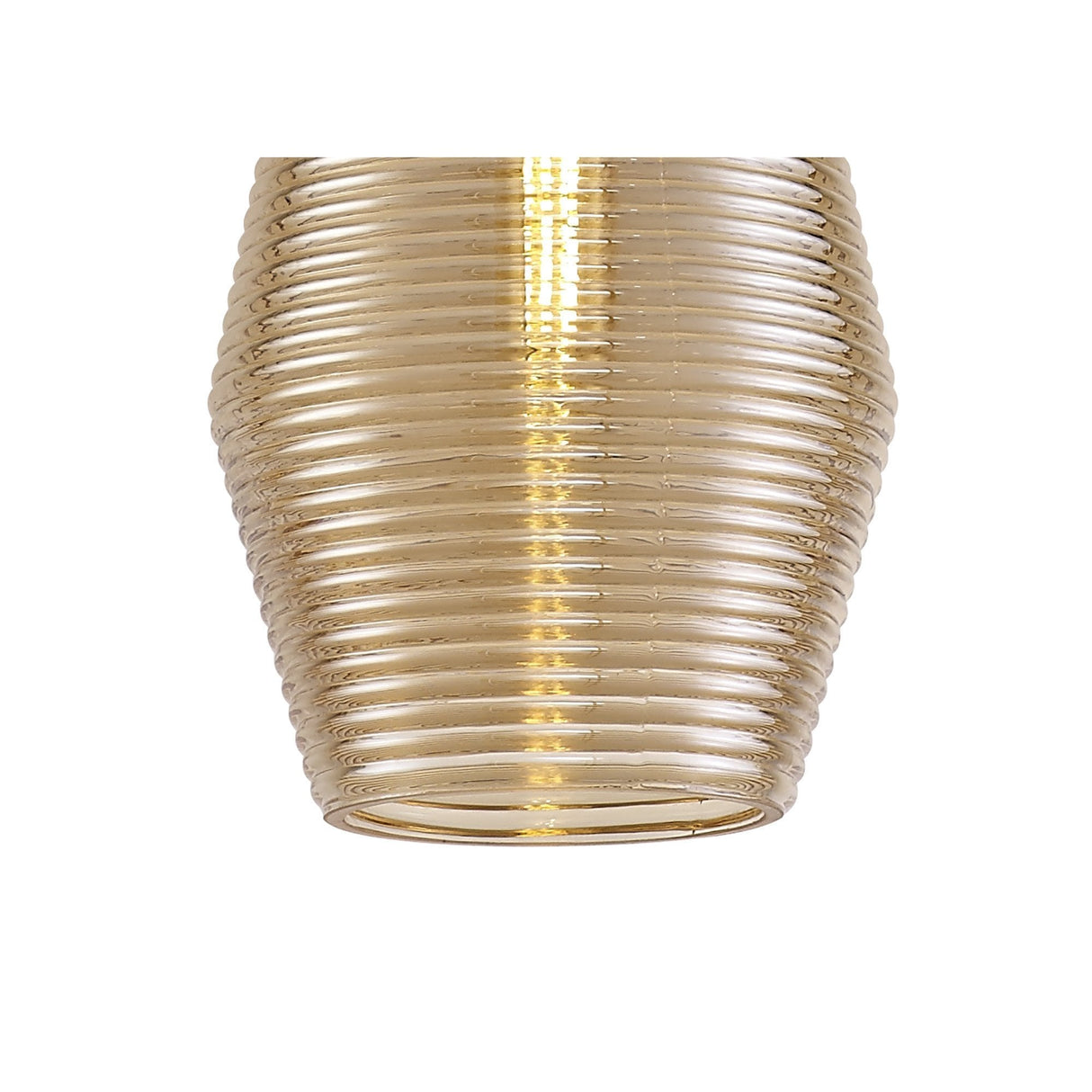 Elegant Black and Amber Glass Cone Pendant Light, E27 Socket