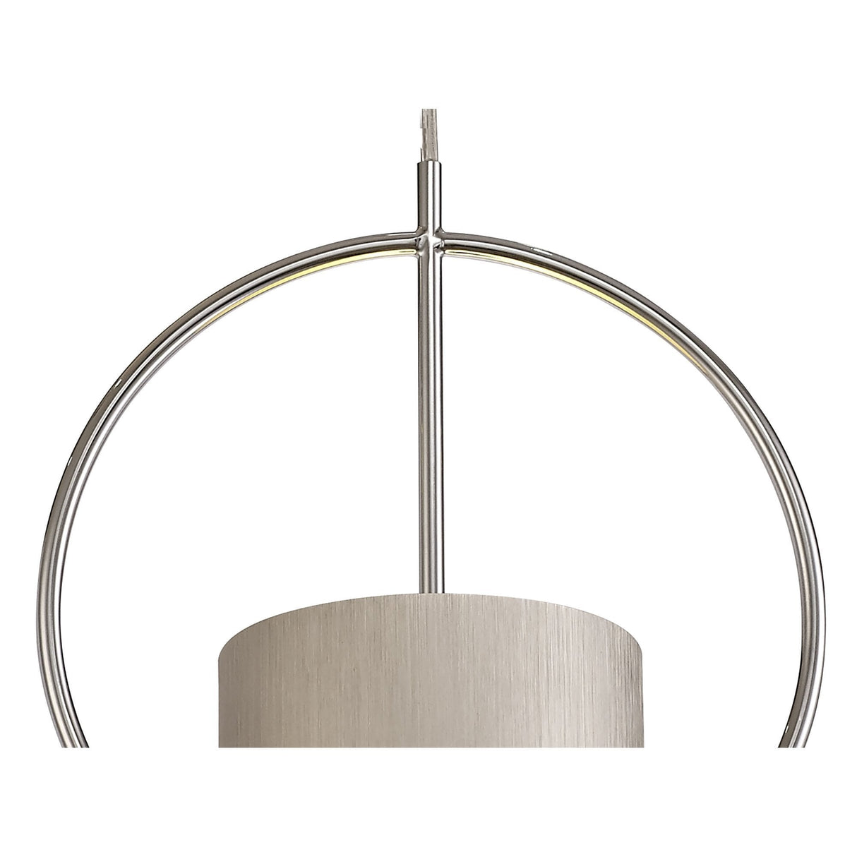 Elegant Satin Nickel and Chrome Single Pendant Light with E27 Socket