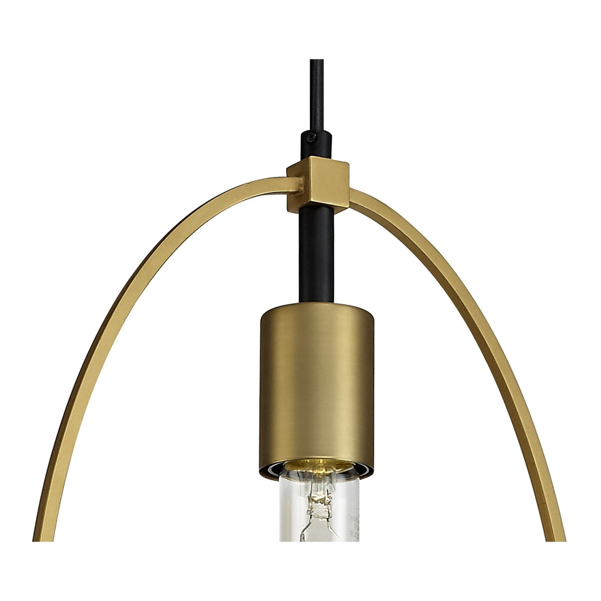 Elegant Circle Pendant Light, E27 Sand Gold & Matte Black
