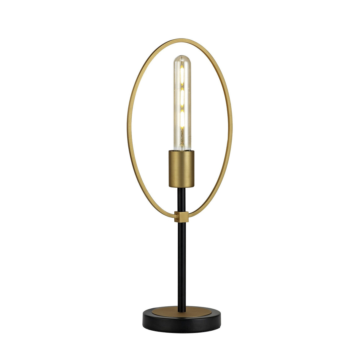 Elegant Sand Gold and Matte Black Table Lamp, E27 Socket