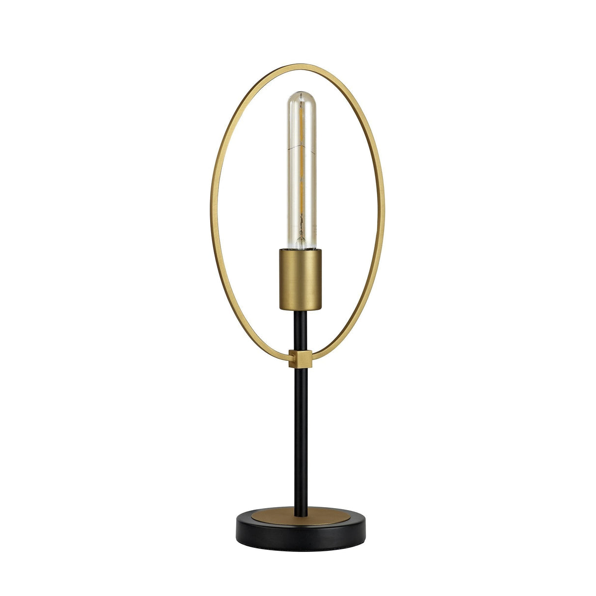 Elegant Sand Gold and Matte Black Table Lamp, E27 Socket