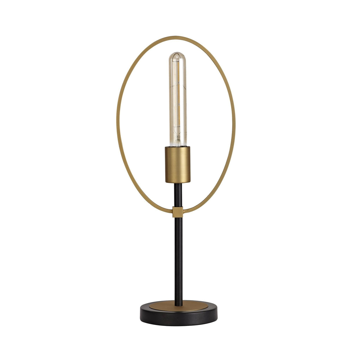 Elegant Sand Gold and Matte Black Table Lamp, E27 Socket