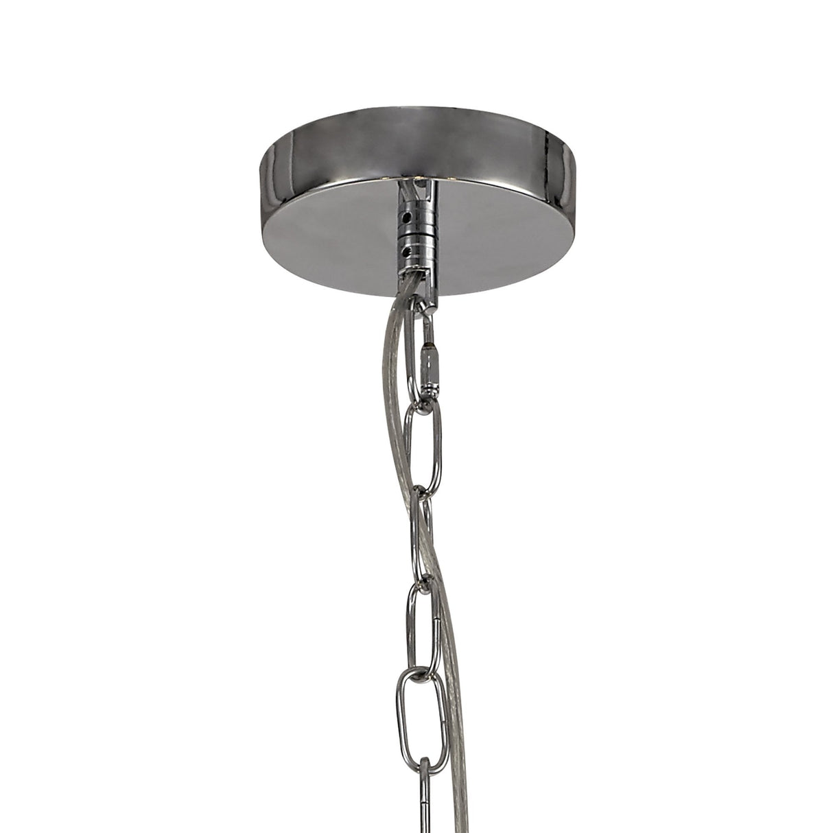 Chrome Elegance: 4-Light E27 Pendant Chandelier