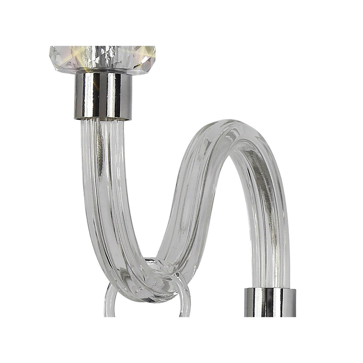 Elegant Chrome Wall Sconce with Clear K9 Crystal Accent