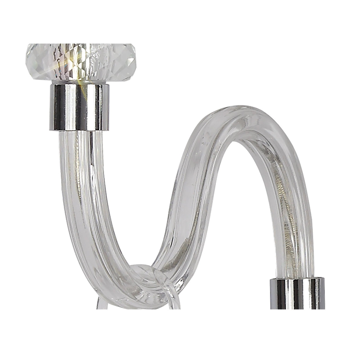 Elegant Chrome and Crystal Wall Lighting Fixture with Dual E14 Candle Holders