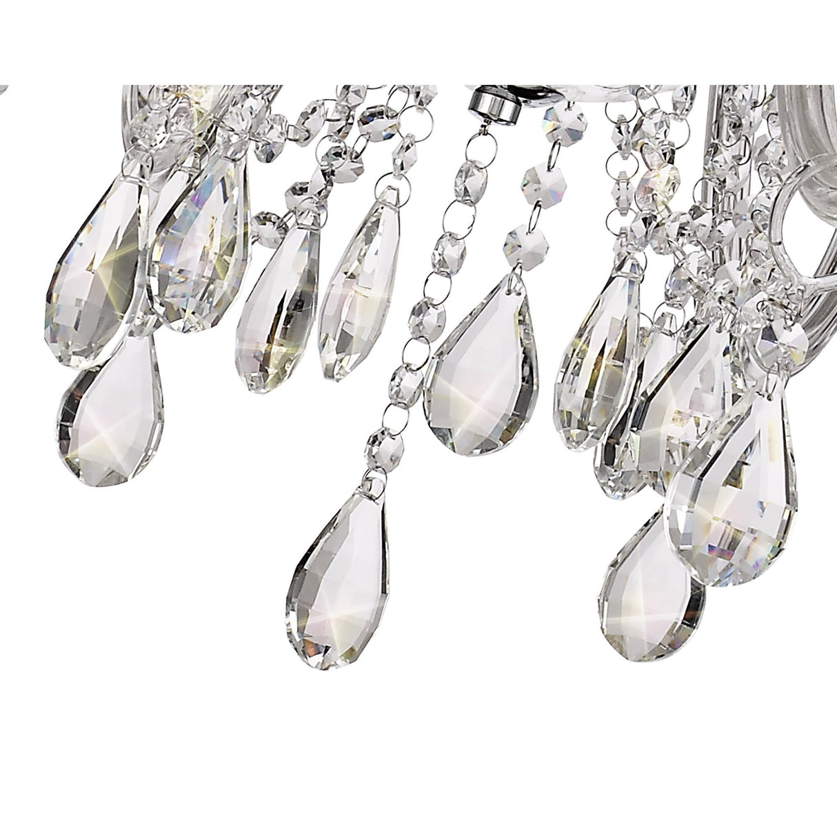 Elegant 8-Light Crystal Chandelier with Polished Chrome Finish