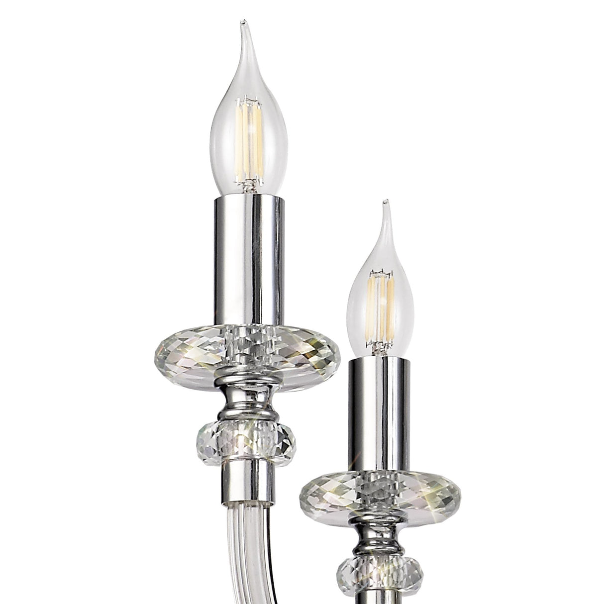 Elegant 8-Light Crystal Chandelier with Polished Chrome Finish