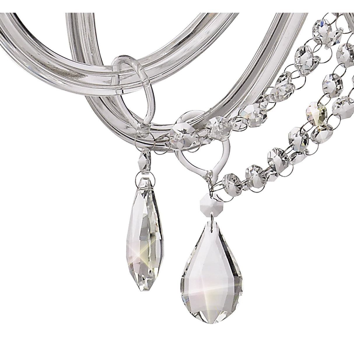 Elegant 8-Light Crystal Chandelier with Polished Chrome Finish