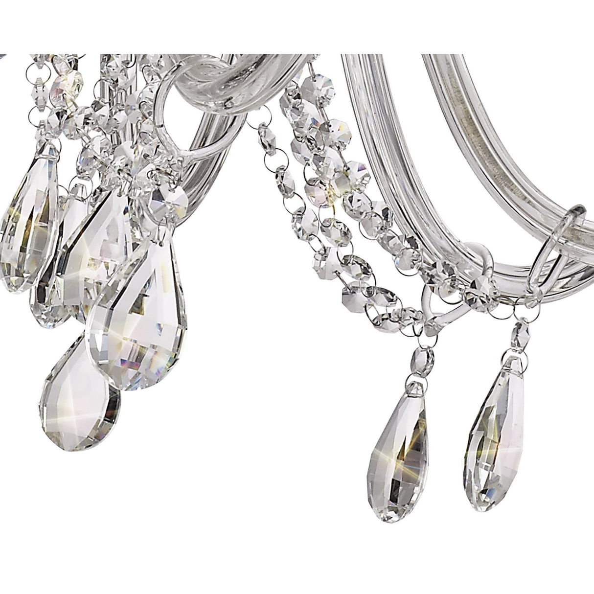 Elegant 8-Light Crystal Chandelier with Polished Chrome Finish