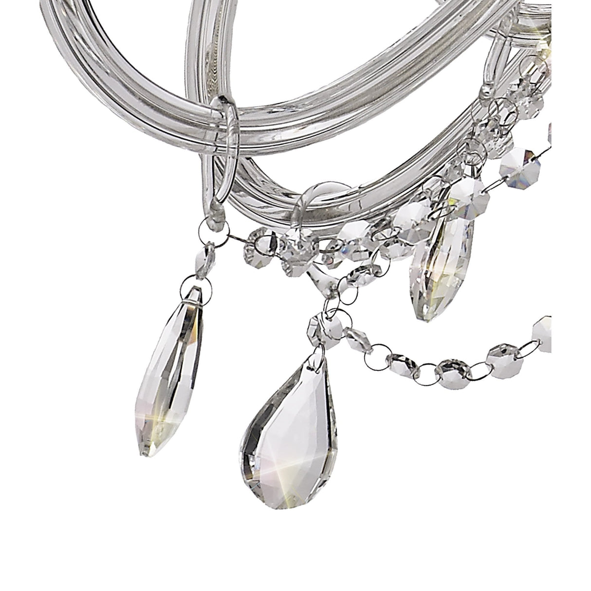 Glistening Elegance Chrome Crystal Chandelier Pendant, 12 Light