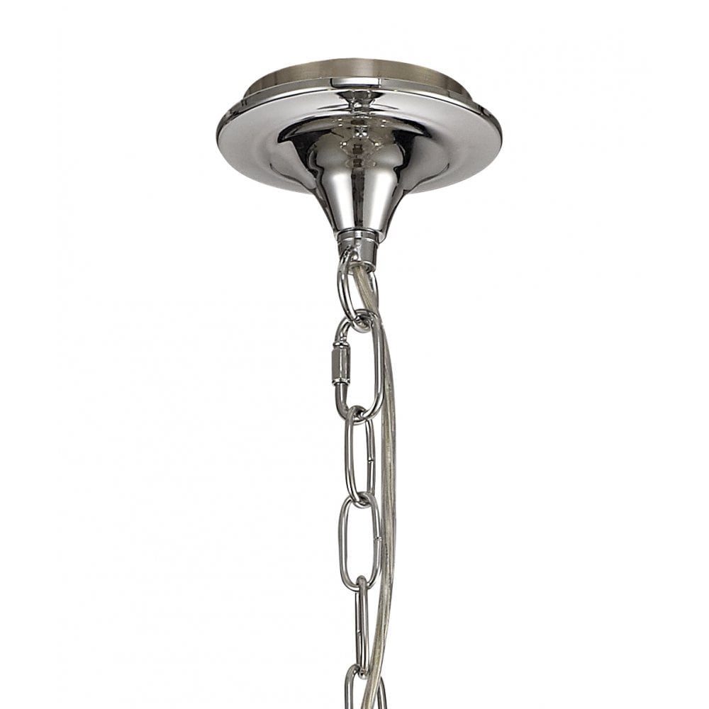 Elegant Tri-Light Pendant in Polished Chrome with Clear Crystal Accents
