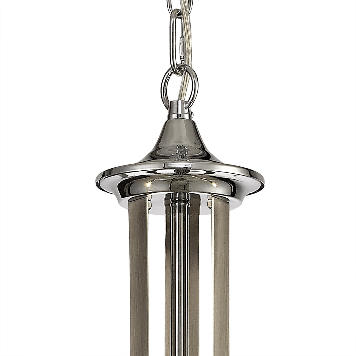 Elegant Tri-Light Pendant in Polished Chrome with Clear Crystal Accents