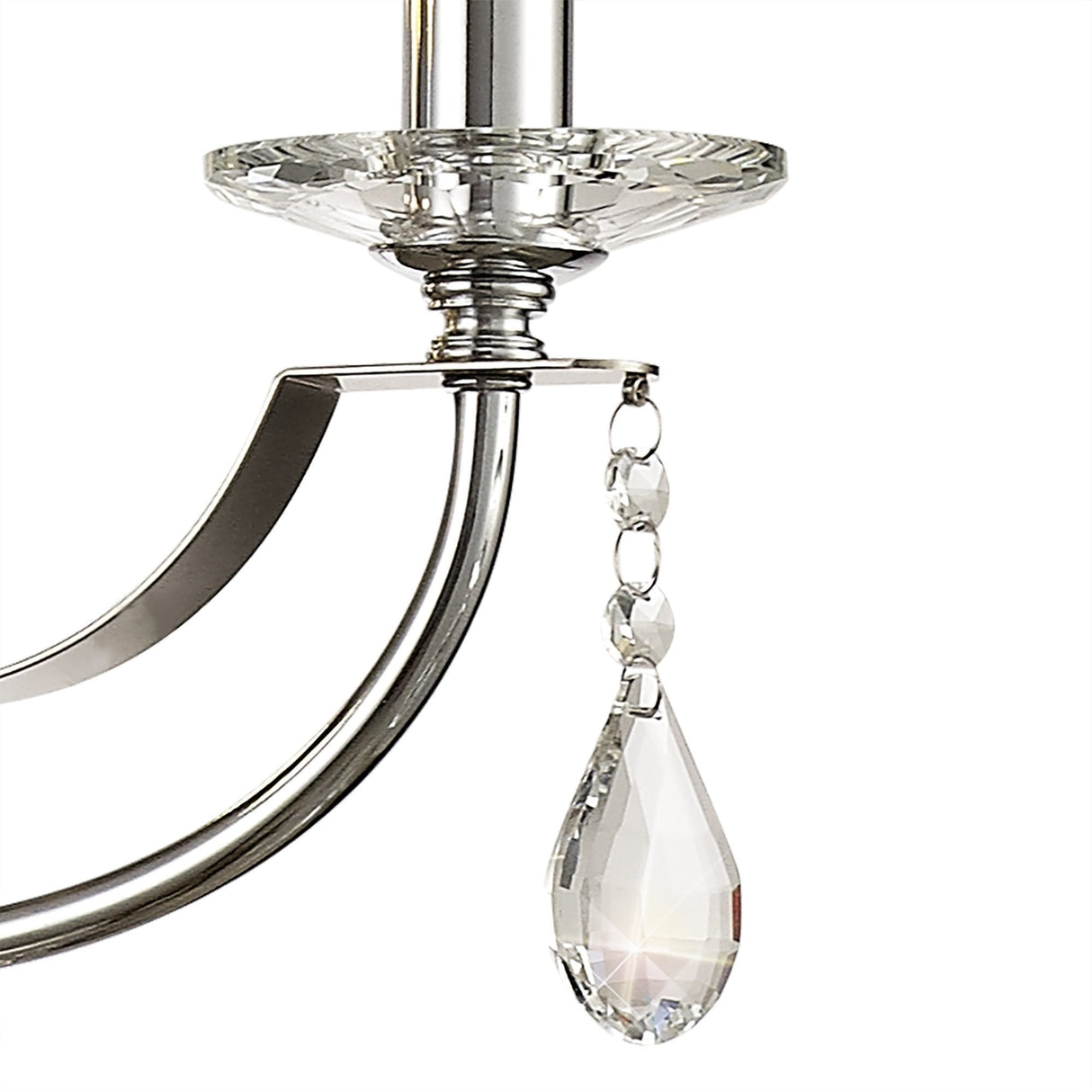Elegant Tri-Light Pendant in Polished Chrome with Clear Crystal Accents