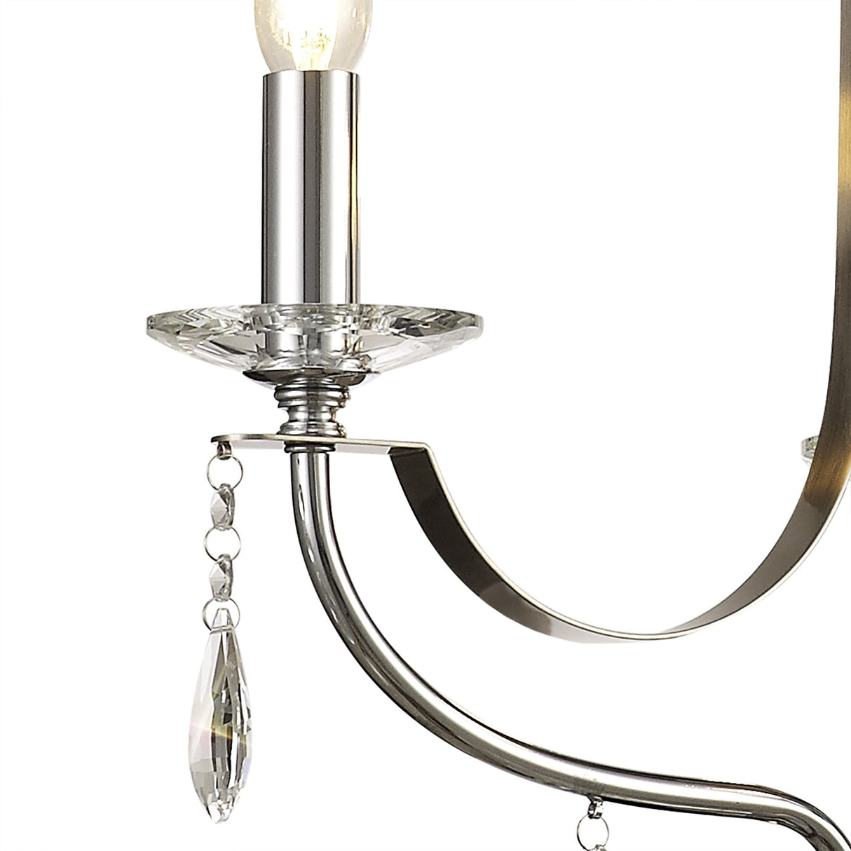 Elegant Tri-Light Pendant in Polished Chrome with Clear Crystal Accents