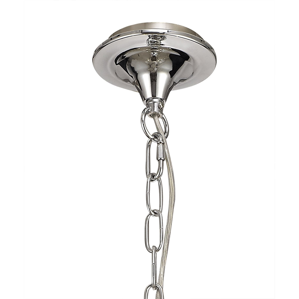 Luxe Five-Light Pendant with Polished Chrome, Satin Nickel, and Clear Crystal Design