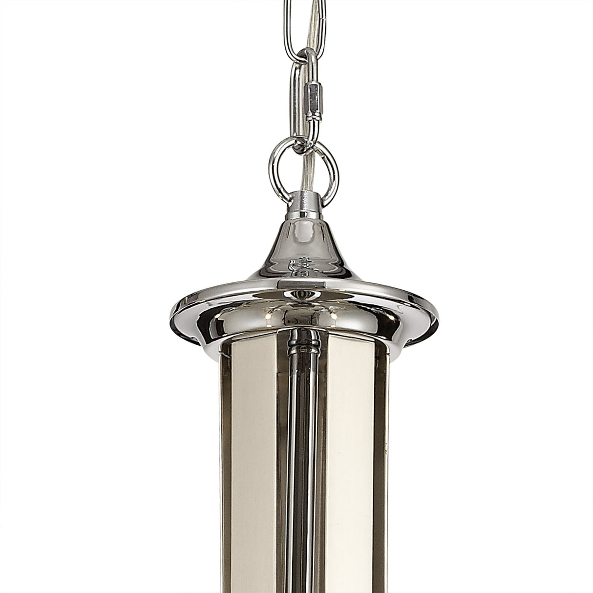 Luxe Five-Light Pendant with Polished Chrome, Satin Nickel, and Clear Crystal Design