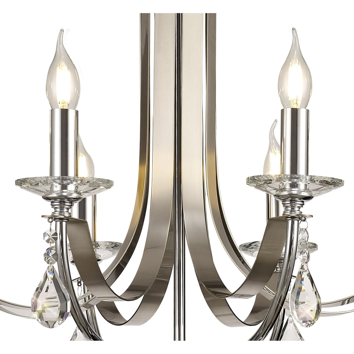 Elegance Eight-Light Pendant with Polished Chrome and Crystal Accents