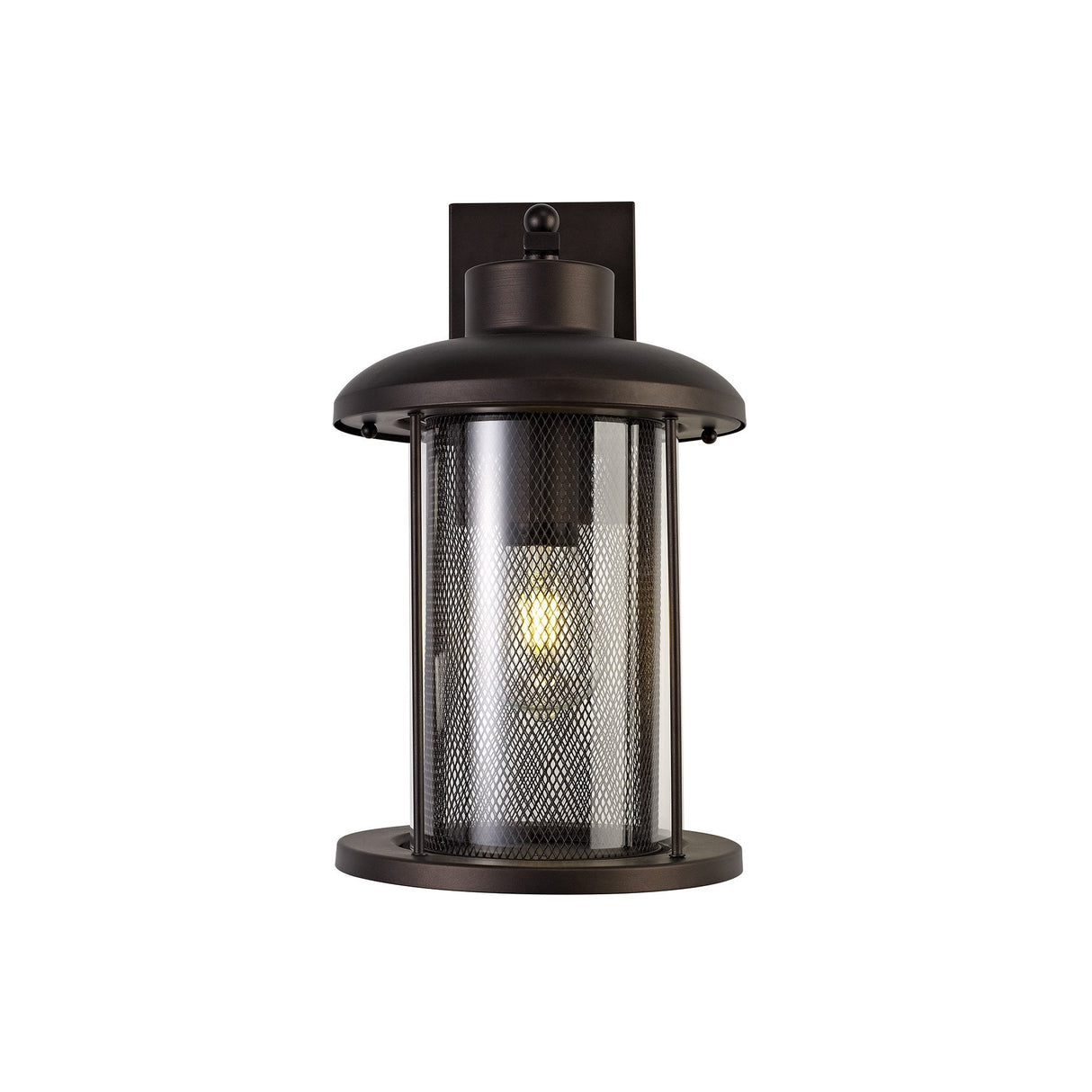 Antique Bronze Extra Large Wall Sconce with Clear Glass Shade, IP54 Rated